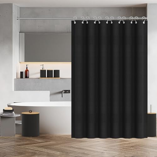 Bathroom Accessories Set 22 Pcs, Complete Bathroom Decor Set with Shower Curtain, Hooks, Waste Bin, Soap Dispenser, Toothbrush Holder, Black Bathroom Accessory Kit for Home Decor