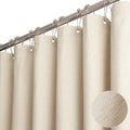 BTTN Stall Fabric Shower Curtain, 36 Inch Linen Textured Heavy Duty Small Cloth Shower Curtain Set with 6 Plastic Hooks, Narrow Hotel Luxury Weighted Shower Curtains for Bathroom(36"x72", Beige/Cream) - color: A - Cream, size: 36"W x 72"L (Pack of 1)