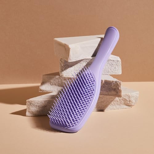 Tangle Teezer Ultimate Detangler Brush, Straight to Wavy, Sweet Lavender | Patented two-tier, regular-flex teeth reduce breakage & split ends on wet or dry hair; Shower-friendly hairbrush for all ages - color: Sweet Lavender