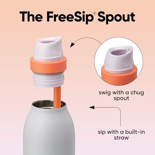Owala FreeSip Twist Insulated Stainless Steel Water Bottle with Straw for Sports and Travel, BPA-Free, 24-oz, Beach House - color: Beach House, size: 24 Ounces
