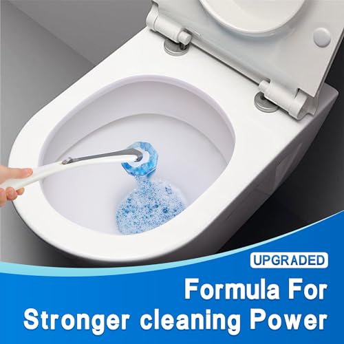 50Pcs Disposable Toilet Brush Refills, Compatible with Most Toilet Brushes for Easy Bathroom Cleaning - Disposable Bowl Cleansing Wand Heads
