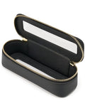 Popvibe Makeup Brush Travel Case Slim Makeup Bag for Women Clear Cosmetic Bag Cute Makeup Case Black Toiletry Bag for Traveling Transparent Car Makeup Bag Aesthetic Makeup Brush Bag - color: Black, style: Slim Sleek