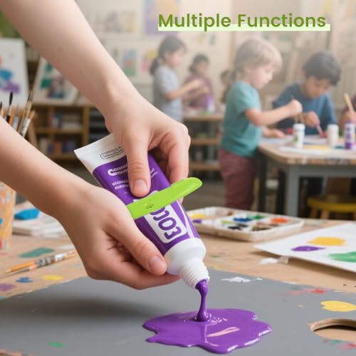 LOVEINUSA Toothpaste Tube Squeezer Dispenser, 4 PCS | Hanging Tooth Paste Clips Roller Squeezer Holder for Saving Toothpaste, Facial Cleanser Creams Paint, Multicolor - color: 4pcs-3