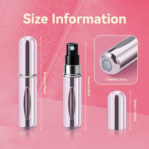 Refillable Perfume Portable Atomizer Bottle Refillable Perfume Spray, Travel Perfume (5ml, 4 Pack) (Purple, Pink, Gold, Light Blue) - color: Purple, Pink, Gold, Light Blue