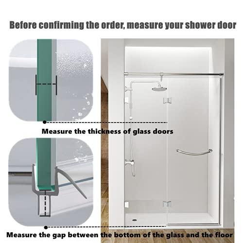 2-Pack Ultra Clear Shower Door Bottom Seal (5/16'' X 39'', Polycarbonate) Frameless Glass Shower Door Sweep Seal Strip - Stop Leaks and Create a Water Barrier - size: Standard - 5/16 inch (8mm) - N/A