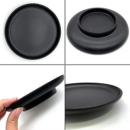 Black Jewelry Dish Decorative Trinket Tray Bowl for Keys Black | for Vanity Necklace Bracelet Wedding Party Decor Women Girls Round Frosted