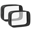 Moyad TSA Approved Toiletry Bag Clear Quart Size Travel Bags Makeup Bag | Large Opening, for Men and Women, Carry on Airline Compliant, Transparent Liquids Pouch, Black - color: Black, size: 2 Pack