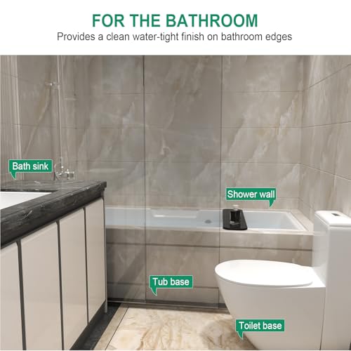 Silicone Shower Threshold Water Dam, Kitchen Sink Splash Guard, Shower Barrier Water Dam(98inch) - color: White, style: 98Inch