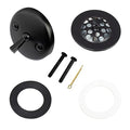 Matte Black Trip Lever Tub Trim Kit Set with Trip Lever Overflow Face Plate, No putty Gasket,Trip Lever Bathtub Drain with Strainer, Overflow and Matching Screws, No putty installation By Artiwell - color: MATT BLACK