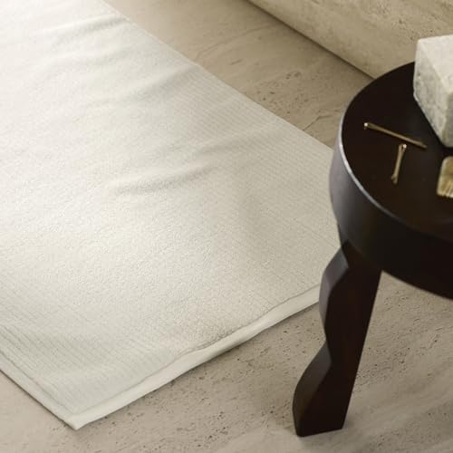 BOLL & BRANCH Turkish Ribbed Bath Mat - Cream - 100% Organic Turkish Cotton - Plush Absorbent Quick Dry Luxury Bathroom Mat with Ribbed Texture - Soft Underfoot Spa Comfort - color: Cream, style: Ribbed