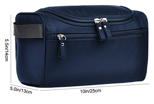 Vercord Mens Toiletry Bag Wash Travel Small Shaving Dop Kit Shower Bathroom Ditty Hygiene Bag Navy Blue - color: Navy Blue