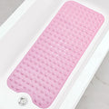 Bathtub and Shower Mats, Extra Long Non-Slip Bath Tub Mat 39 x 16 Inch, Machine Washable Bathmat with Suction Cups & Drain Holes for Bathroom Floor, Pink - color: Pink