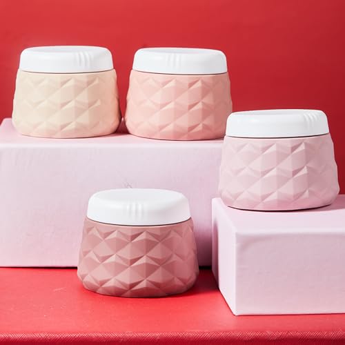 Silevoler Travel Size Containers for Toiletries, 1.7oz TSA Approved Travel Size Toiletries Silicone Cosmetic Cream Jars, Leak-Proof Refillable Containers W/Clear Bag (PINK, 3OZ) - color: PINK