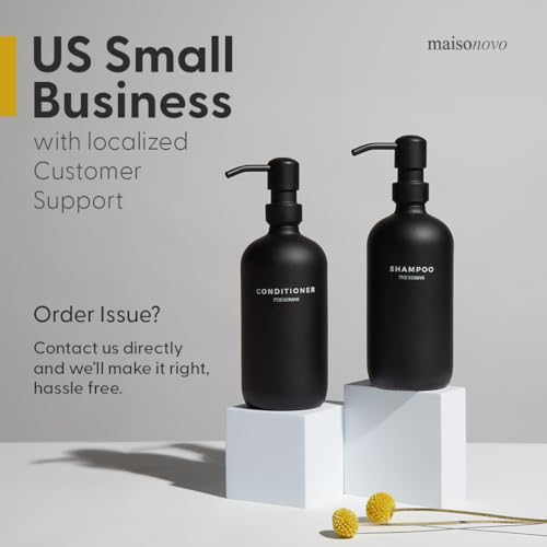 MaisoNovo Soap and Lotion Dispenser Set - Bathroom Soap Dispenser Set with White Soap Dispenser, Silver Pumps & Concrete Tray - color: White Bottles/ Silver Pumps/ White Concrete Tray
