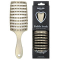 HAPPY HAIR BRUSH Happy Detangler Paddle Brush with Boar Bristles & Nylon Pins | Designed by Women to Detangle & Smooth Thick, Fine or Curly Hair | Pain-Free Slick Back Brush, Ultra Lightweight (Sand) - color: Sand