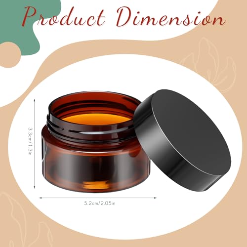 Patelai 4 Pieces Round Wide-mouth Leak Proof Plastic Container Jars with Lids for Travel Storage Makeup Beauty Products Face Creams Oils Salves Ointments DIY Making(1 Ounce,Amber) - color: Amber, size: 1 Ounce
