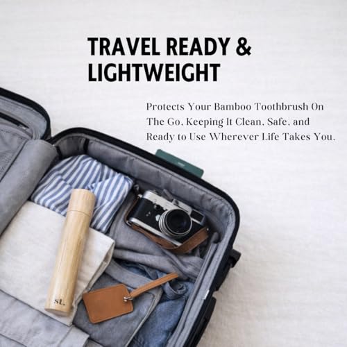 Sustainable Tomorrow Zen & Junior Bamboo Travel Box | Eco-Friendly Electric Toothbrush Case | Natural Bamboo Holder for Brush & Replacement Head | Plastic-Free Storage