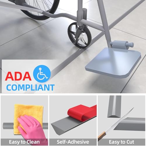 78 inches, 2 Meter self‑adhesive Cut Flexible Silicone Water Dam Retention Barrier Shower Threshold Strip Anti-leak wet and dry separation Suitable for Bathroom & Kitchen (Transparent 78.7") - color: Transparent