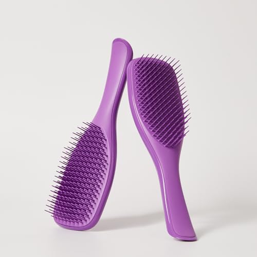 Tangle Teezer Ultimate Detangler Brush, Straight to Wavy, Fresh Purple | Patented two-tier, regular-flex teeth reduce breakage & split ends on wet or dry hair; Shower-friendly hairbrush for all ages - color: Fresh Purple