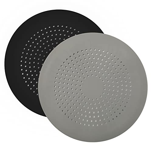 2 Pack Drain Hair Catcher Durable Silicone Hair Stopper Shower Drain Covers Easy to Install and Clean Suit for Bathroom Bathtub and Kitchen - color: Black/Grey 2pack