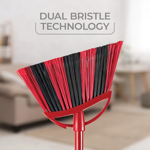 O-Cedar One Sweep Broom & Step-On Dustpan Set | Patented Wave Bristles Remove Over 99% of Dirt in One Pass | Lightweight & Quiet for Pet-Friendly Cleaning - size: PowerCorner One Sweep Broom