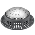 Aluvor Bathtub Drain Hair Catcher Shower Drain Cover Sink Drain Protector | Bathroom Sink & Bathtub Drain Strainer for Pop-Up & Regular Drains, dark gray - size: Large-Dark Gray