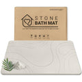 Stone Bath Mat Quick Dry Diatomaceous Earth Bath Mat Non-Slip Shower Stone Bathmat Super Absorbent Water Diatomite Bathroom Floor Pad, Natural, Esay to Clean, 23.6 x 15.4 (Flow Line-Beige) - color: Flow Line-beige