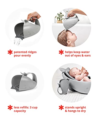 Skip Hop Baby Bath Rinse Cup MOBY Tear-free Waterfall Rinser Grey Age 0+ - style: Moby Rinser Grey