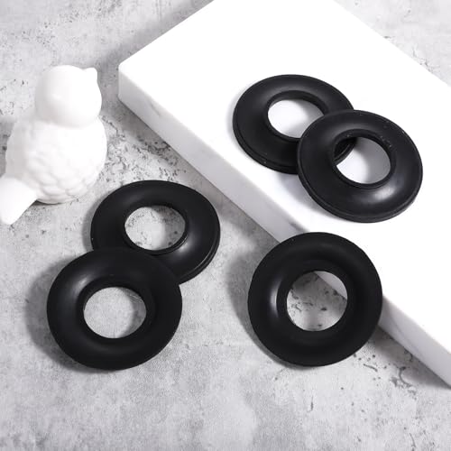 5 PCS Universal Tub Stopper Gasket, Replaces Stoppers Bathtub Drain Gaskets, High Elastic Rubber Seal Tub Stopper Gaskets for Tubs Drain Assemblies (Black)