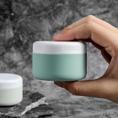 kuangre Travel Containers for Toiletries, Silicone Cream Jars BPA-Free, Leak-proof 3oz Travel Size Containers, Portable Size Silicone Jars with Lid for Cosmetic Face Hand Body Cream (4 Pack) - color: Grey, size: 3 Ounces