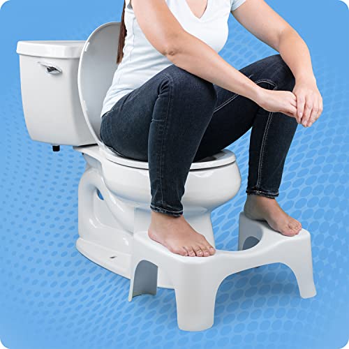 Squatty Potty Simple Curve Bathroom Toilet Stool 7" White - color: White