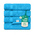 SALBAKOS 100% Turkish Cotton Bath Towel Set of 4 27x54 inch | Heirloom Quality | Hotel & Spa Collection | Ultra Soft, Super Absorbent, Long Lasting Bath Towels | Made in Turkey (Aqua, 4 Bath Towels) - color: Aqua, size: 4 Bath Towels