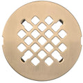4 ¼” Champagne Bronze Snap-in Shower Drain Cover - New Brass Replacement - 4.25" OD Shower Drain Strainer - Easy Install - Premium Round Shower Drain Cover - Solid Brass Construction - color: Champagne Bronze