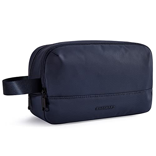 BAGSMART Travel Toiletry Bag for Men, Dopp Kit Water Resistant Shaving Bag for Toiletries Accessories, Navy-Medium - color: Navy, size: Medium