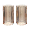 Gaolinci 2 Pcs Glass Tumbler Cup,Toothbrush Holder, Bathroom Cups, 13 oz - color: Amber, size: 13 oz