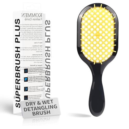 Detangling Brush,1 Pack Detangler Brush, Gentle & Effective Detangling on Wet or Dry Fragile Hair Types,Ultra-light, Detangling Brsuh ventilated and antistatic hairbrush (Lemon Yellow) - color: Lemon Yellow