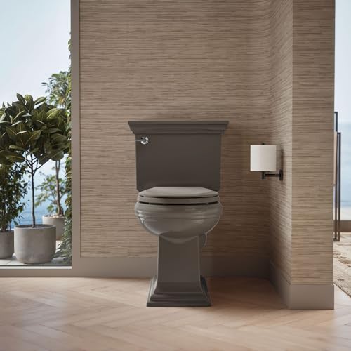 KOHLER 4639-RL-K4 Cachet ReadyLatch Round Toilet Seat Soft Close, Cashmere - color: Cashmere, size: Round