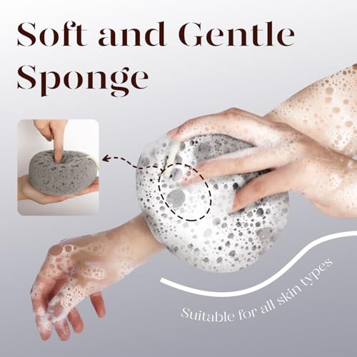 BAIMEI IcyMe Body Bath Sponge for Shower – Soft & Exfoliating, 2-Pack | Soft, Durable & Skin-Friendly Exfoliating Loofah Sponge, Easy To Grip, Rich Lather Quick Rinse, Daily Bath Gifts for Women