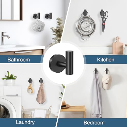 Matte Black Bathroom Hardware Set, 5 Pieces Black Towel Bar Bathroom Accessories Set, Upgraded Toilet Paper Holder with Shelf, 23.6 Inch Towel Rack Towel Holder for Bathroom Wall - color: Matte Black, size: 5 Pieces B