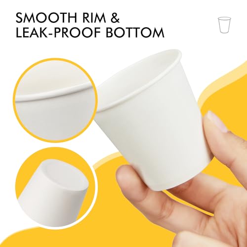 RACETOP 300 Pack Paper Cups 3 oz, Bathroom Cups 3 oz, Disposable Bathroom Paper Cups, Small Mouthwash Cups, Ideal for Party, Travel, Events, Picnic, BBQ - color: White, size: 3 fl oz