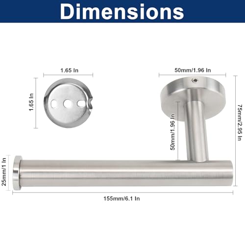 NearMoon Bathroom Toilet Paper Holder, Premium SUS304 Stainless Steel Rustproof Wall Mounted Toilet Roll Holder for Bathroom, Kitchen (1 Pack, Brushed Nickel) - color: Brushed Nickel