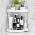 Vtopmart 2-Tier Bathroom Countertop Organizer, Vanity Dresser Counter Tray Shelf for Skincare, Perfume, Makeup, Silver
