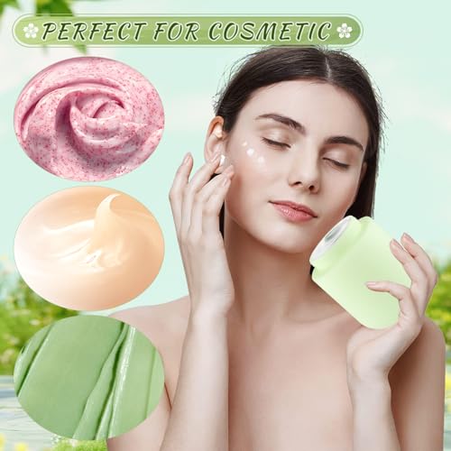 16.9oz/500g Plastic Containers Empty Cosmetic Jars Large Makeup Sample Storage Pot with Lid & Inner Liner for Lotion Cream Ointments DIY Makeup Travel - 1 Pcs-Green - color: 1 Pcs-Green