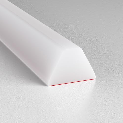 98 Inch Collapsible Shower Water Dam, Shower Threshold Water Dam Shower Barrier, Dry and Wet Separation Door Dam Water Stopper Kitchen Shower Threshold Silicon Water Blocker(Mini Trapezoid) | Flexible silicone water barrier for showers, sinks, and counter