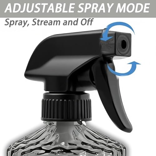 Glass Handheld Spray Bottle, 15oz Refillable Water Bottle Spray, Reusable Adjustable Nozzle Plant Mister Spray Bottles Indoor, Plant Mister for Hair, Cleaning, Gardening, Pets Care (Dark Grey) - color: Dark Grey a