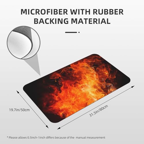 Stone Bath Mats for Bathroom Diatomaceous Earth Bath Mat Super Absorbent Floor Mat Roaring Flame Stone Drying Mats Quick Drying Diatomite Shower Mat for Bathtub Pad 19.7x31.5in - color: Roaring Flame, size: 1'8" x 2'8" (Rectangular)