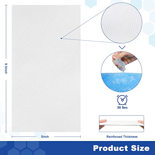 150 PCS Bedside Commode Absorbent Pads for Adult Toilet Chair Bucket | Disposable Commode Pads with Absorbent Gel, Locks Odor & Prevents Splash, for Seniors Portable Toilet, Medical Care - color: White150