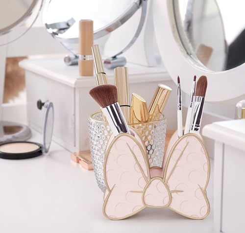 Jay Franco Disney Minnie Mouse Bow Toothbrush Holder - Pink Resin Pencil Holder - Bathroom Storage - color: Pink - Minnie Mouse