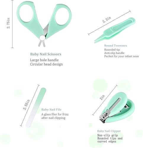 Qunlions life Baby Nail Trimmer Electric-12 in 1 Baby Nail Clippers Safe Baby Nail File Kit with a Nail Clipper, Scissor, Tweezers, and Nail Files - color: Pink+four Accessories