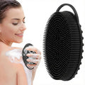 Silicone Body Scrubber, Exfoliating Loofah Alternative for Women Men, Soft Silicone Body Shower, 2 in 1 Bath and Shampoo Brush for Sensitive Skin, Back,Showering,Brush Exfoliator (Black) - size: Black